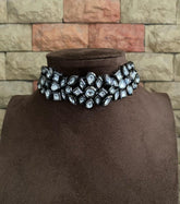Oxidised Kundan Choker Necklace Set For Ladies By Gehna Shop Choker Necklace Set